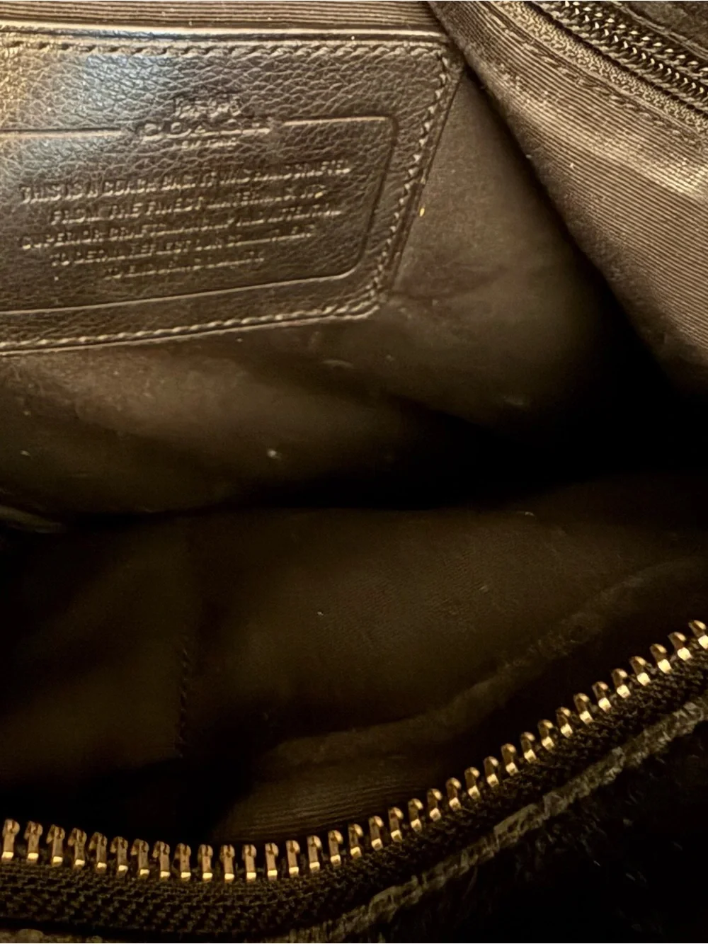 Vintage Coach Black and Navy Leather Crossbody Tote